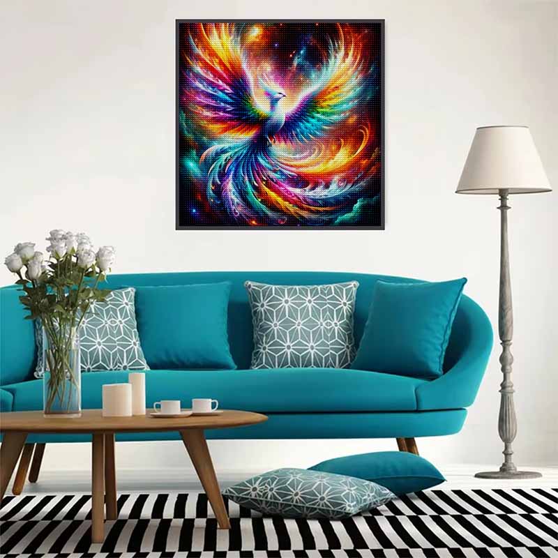 New Arrival 5D DIY Full Circle Diamond Painting "Colorful Phoenix" Embroidery Cross Stitch Home Decor Gift