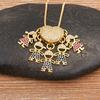 Nidin Personalized Gold Plated Boy Girl Kids Heart Pendant Zircon Necklace Mom Child Birthday Colar Mother's Day Gift Jewelry