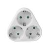 EU Type F 3‑Way Cordless Outlet Splitter – 16A Multi Plug Adapter, 3680W Max