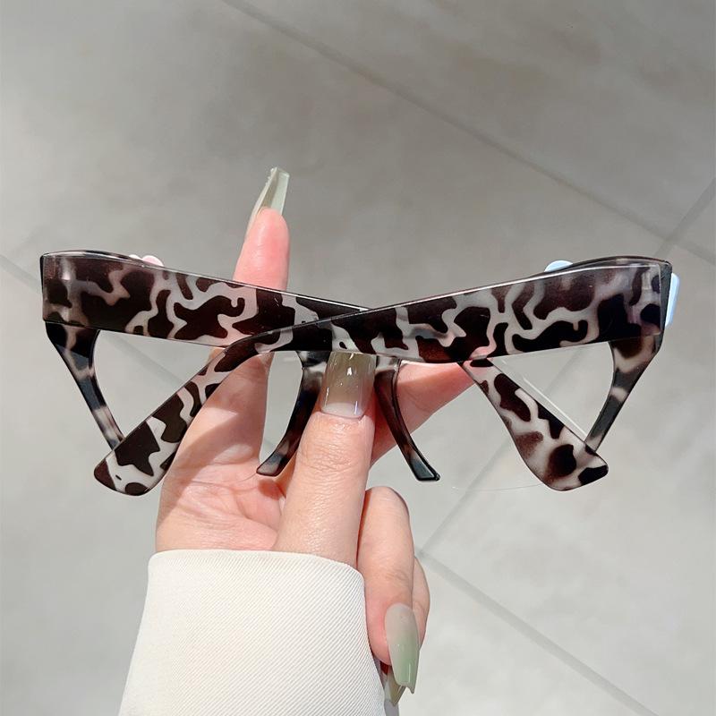 Women Vintage Anti Blue Light Cat Eye Glasses Women Sexy Lady Half Frame Eyewear DIY Cute Decorative Fashion Ball Dress Up Flat Mirror
