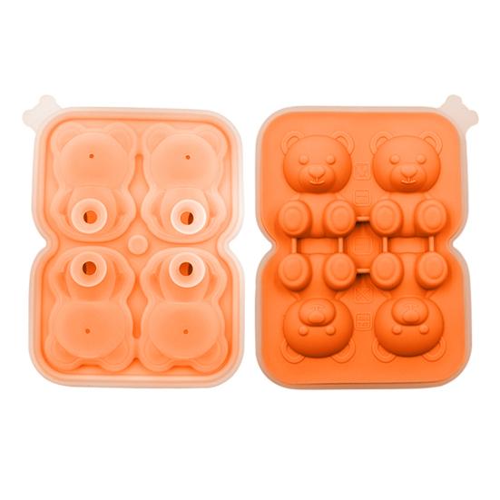 Ice Cube Tray Bear Shape Silicone Ice Cube Maker Cute DIY Candy Chocolate Mold for Whiskey Bourbon Funny Bear Gifts for Men Women