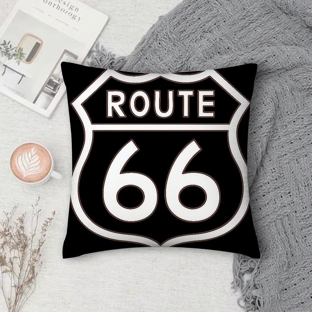 Модная Наволочка Us Route 66 Квадратная Двусторонняя Печать Чехол на Подушку для Дивана Наволочка Спальня Прикроватная