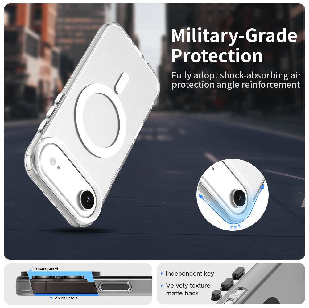 Для iPhone 17 Air Для Чехол Магнитная Беспроводная Зарядка Funda iPhone 17 16 15 Pro Max Coque Матовый Прозрачный Чехол для Телефона iPhone 17 Air