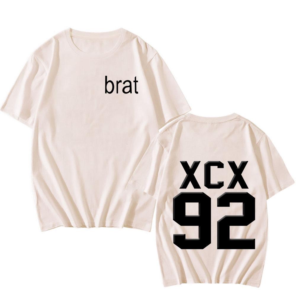 Женская футболка Charli XCX Brat с принтом Харадзюку, уличная, корейская, с коротким рукавом, летняя, хлопковая, панк-топы, удобная одежда