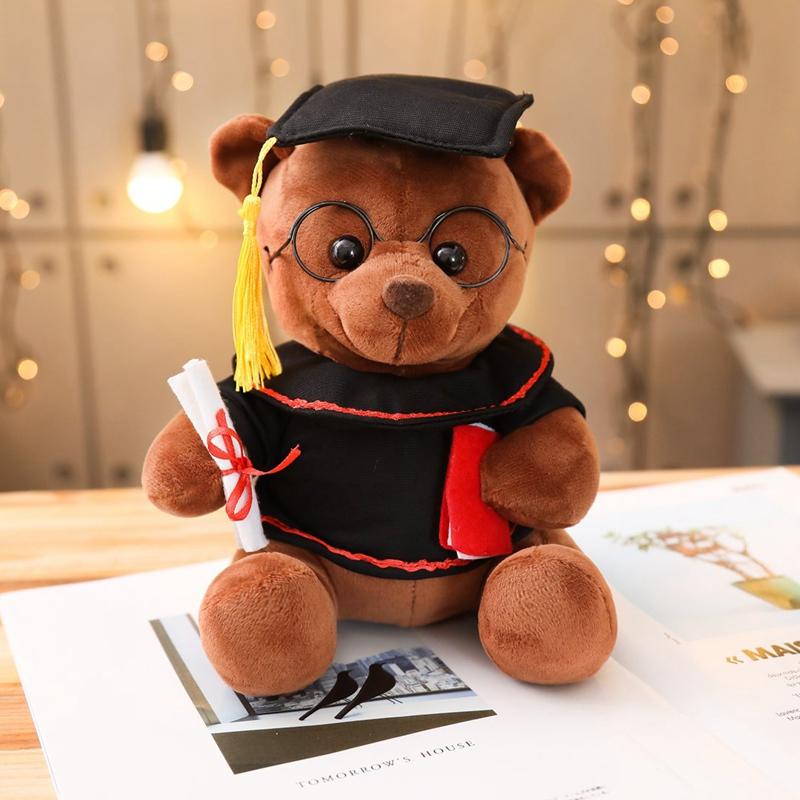 New Graduation Season Animal Plush Doll Wear Bachelor Coat Graduation Certificate Bear Capybara Plush Toy for Students Gift