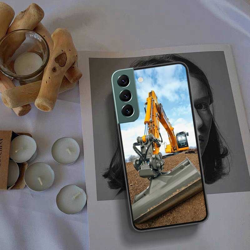 Чехол для телефона Samsung S25 Edge Galaxy S22 Ultra S21 S10 S9 Plus S20 S23 S24 FE, Чехол-бампер S10E, Силиконовый чехол, Экскаватор, Строительная техника