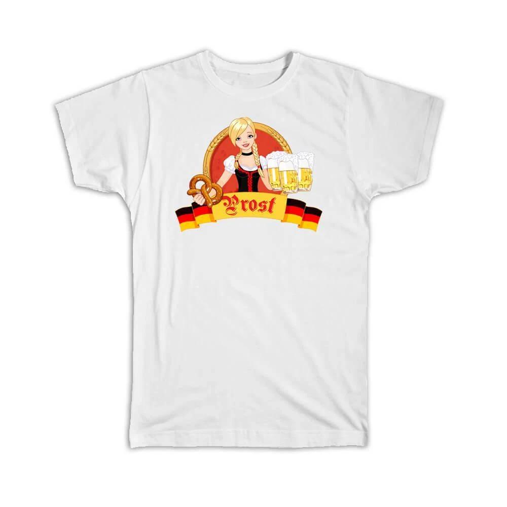 Gift T-Shirt : Oktoberfest Germany German Prost Flag Festive Funny Lady Beer