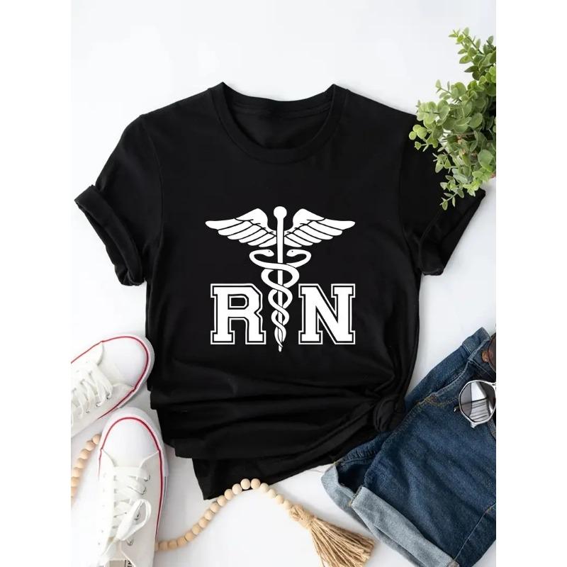 Летний топ с круглым вырезом и принтом, модные повседневные милые женские футболки из чистого хлопка с короткими рукавами