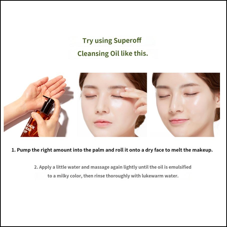 MISSHA Super Off Cleansing Oil Dust Off 305ml Deep Pore Cleansing Oil for Sensitive Skin