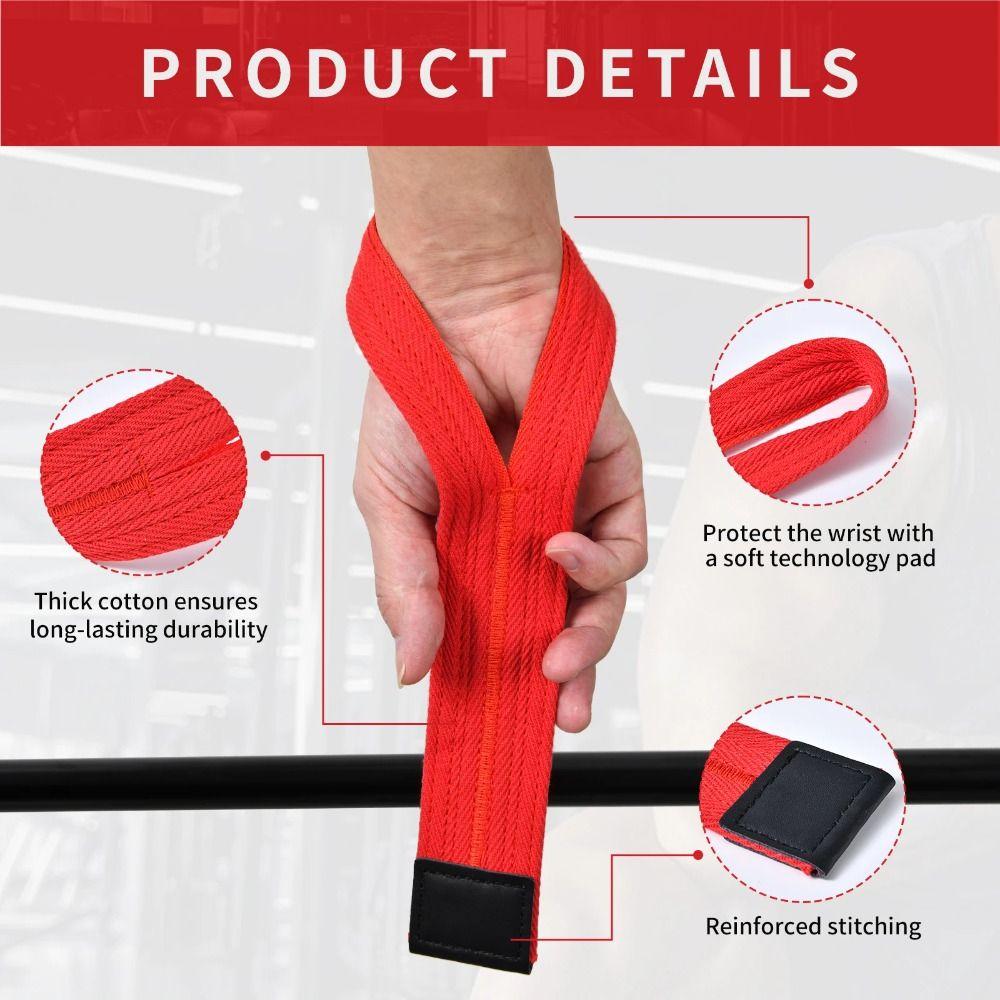 1 Pair Cotton Lifting Straps Wear-resistant Deadlift Fitness Straps  Weightlifting