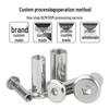 304 Stainless Steel Beveled Flat Head Inner Hex Hexagon Locking Clamp Screw Knock-in Set M2-M10
