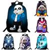 Детский рюкзак Undertale Sans 16 дюймов из прочного полиэстера с регулируемыми мягкими плечевыми ремнями