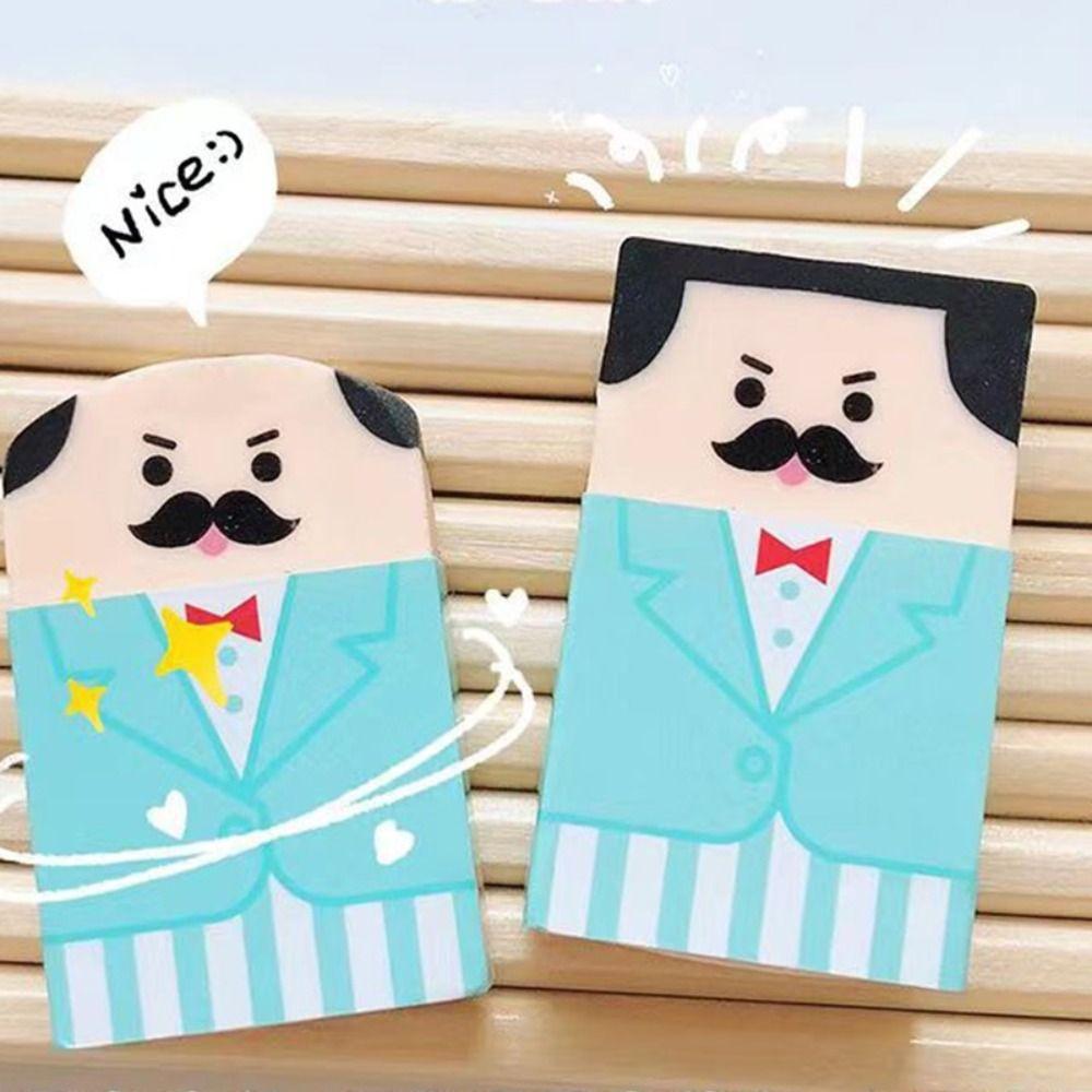 Cute Cartoon Pencil Eraser Bald Man Rubber Eraser High Quality Pencil Rubber  Learning Prize