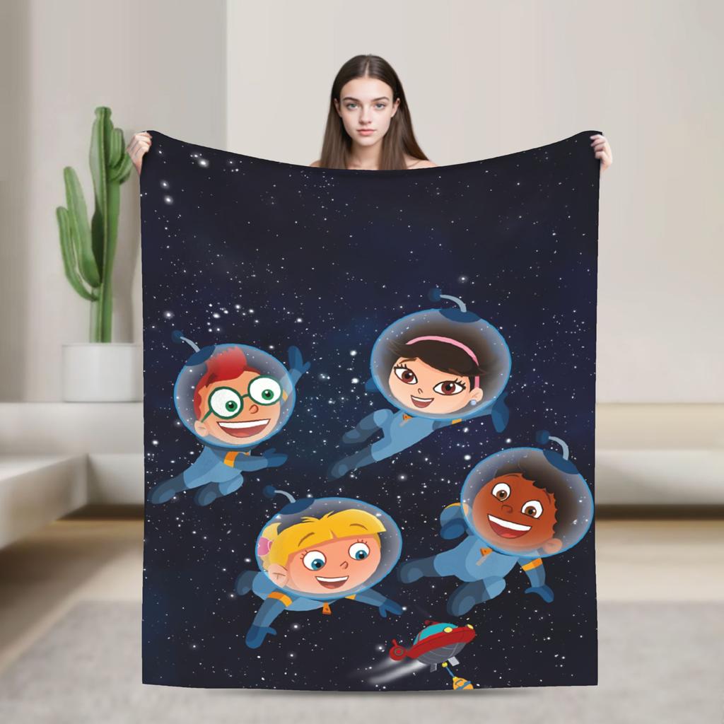 Плед Little Einsteins Детский Мультяшный Мягкий С рисунком Плюшевое Постельное Белье Пледы Для Детей Домашний Декор Фланелевое Покрывало Покрывало на Кровать