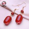 Серьги-капли для женщин, модные красные длинные серьги, ювелирные изделия для подарков на свадьбу