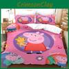 3d Cartoon Kids Pig Duvet Cover Pillowcase Single Double Bedding Gift Set
