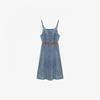 Basic House Vintage Denim A-Line Pinafore Dress