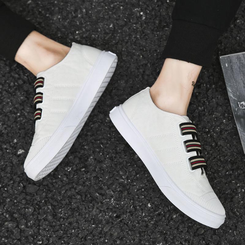 2024 лето новые мужские парусиновые туфли корейская версия повседневные студенческие туфли на одном ходу ленивые тканевые туфли трендовые мужские туфли