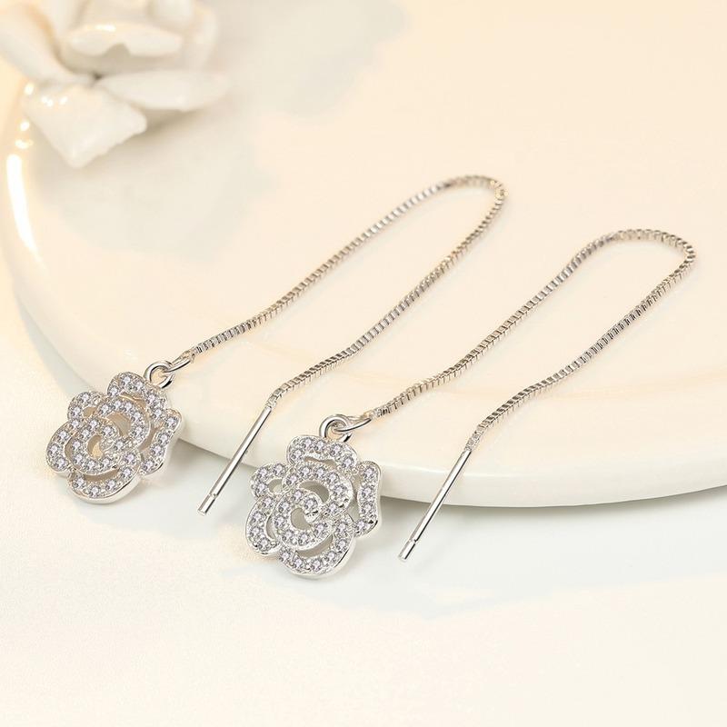 Lindon Copper Alloy Zircon Earrings Drop Earrings For Women Wedding Party Gifts