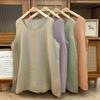 Lightweight Cotton and Linen Loose Sleeveless Vest Women's Summer Solid Color Shirt Women's Clothing