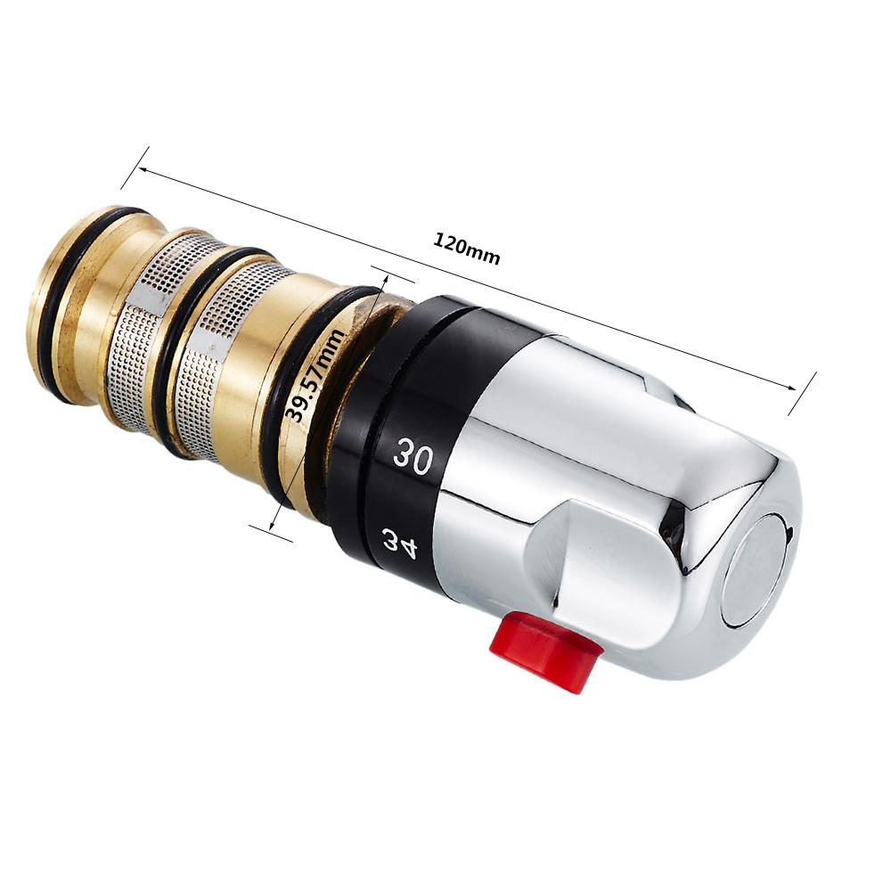 Латунный термостатический смесительный клапан, сменный хромированный современный картриджный клапан с постоянной температурой и защитой от ожогов для смесителя для ванны, новый