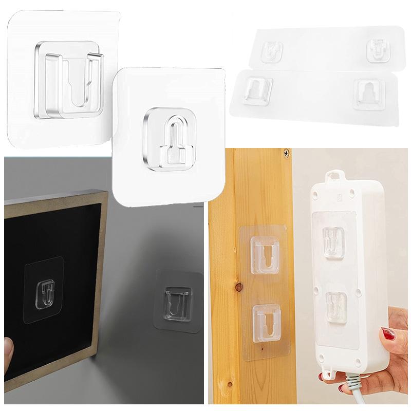 Двусторонние клейкие настенные крючки, вешалки, прочные прозрачные наклейки, крючки, настенный держатель для хранения, крючки, органайзер для кухни и ванной комнаты
