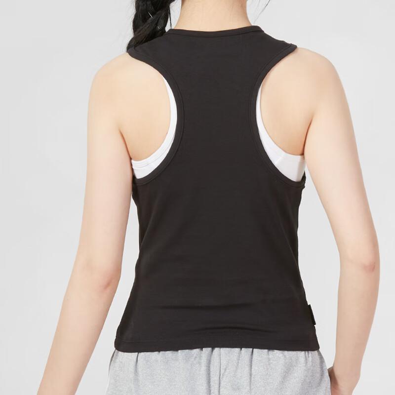 Puma Принт с буквами Slim Fit Sports Майка без рукавов Женские топы Черный 622575-01