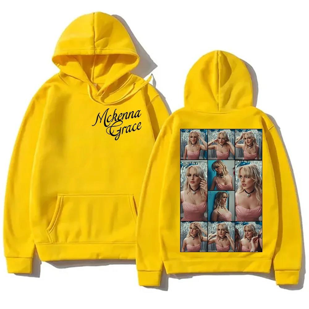 Mckenna Grace Photo Collage Hoodie Men Women Fleece Warm Autumn Winter Hooded Sweatshirt Singer Casual Streetwear Pullover