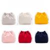 1PCS Color Drawstring Pouches Portable Gift Blank Bags For DIY Cotton Hemp Bags Jewelry Display Packaging Storage