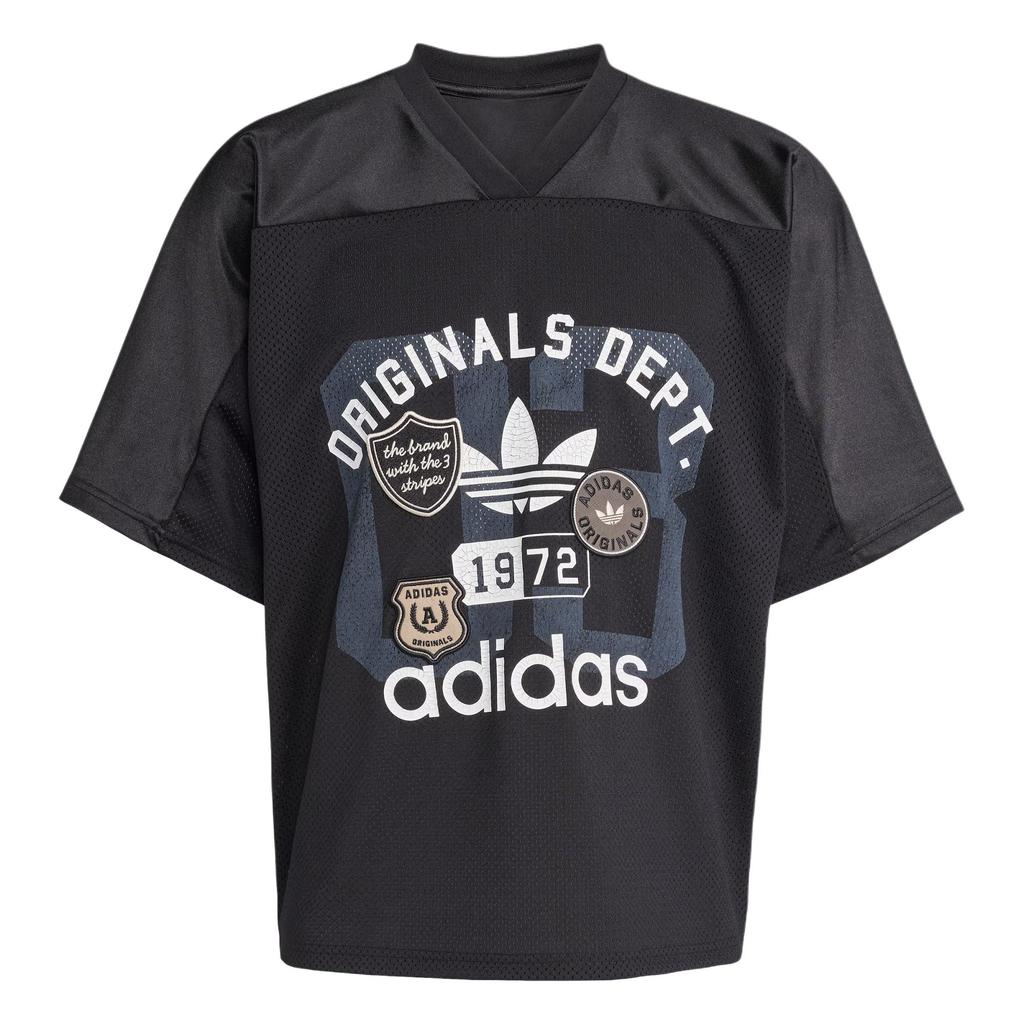 Adidas Originals Og Graphic Dept. Mesh Fashion Simple Sports Short Sleeve Football Shirt Men Tops Black KD6252