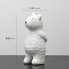 Nordic Creative Light Luxury Electroplated Ceramic Bear Ornaments Animal Living Room Children's Room Desktop Home Soft Decorations