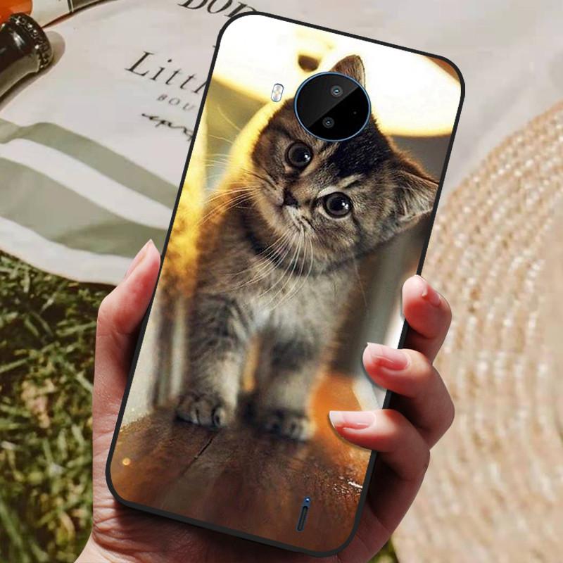 Для Nokia C20 Чехол Мягкий ТПУ Силиконовый Мультяшная Задняя Крышка для Nokia C20 Plus Чехлы для Телефона ТПУ Черный Бампер для NokiaC20 C 20 Plus