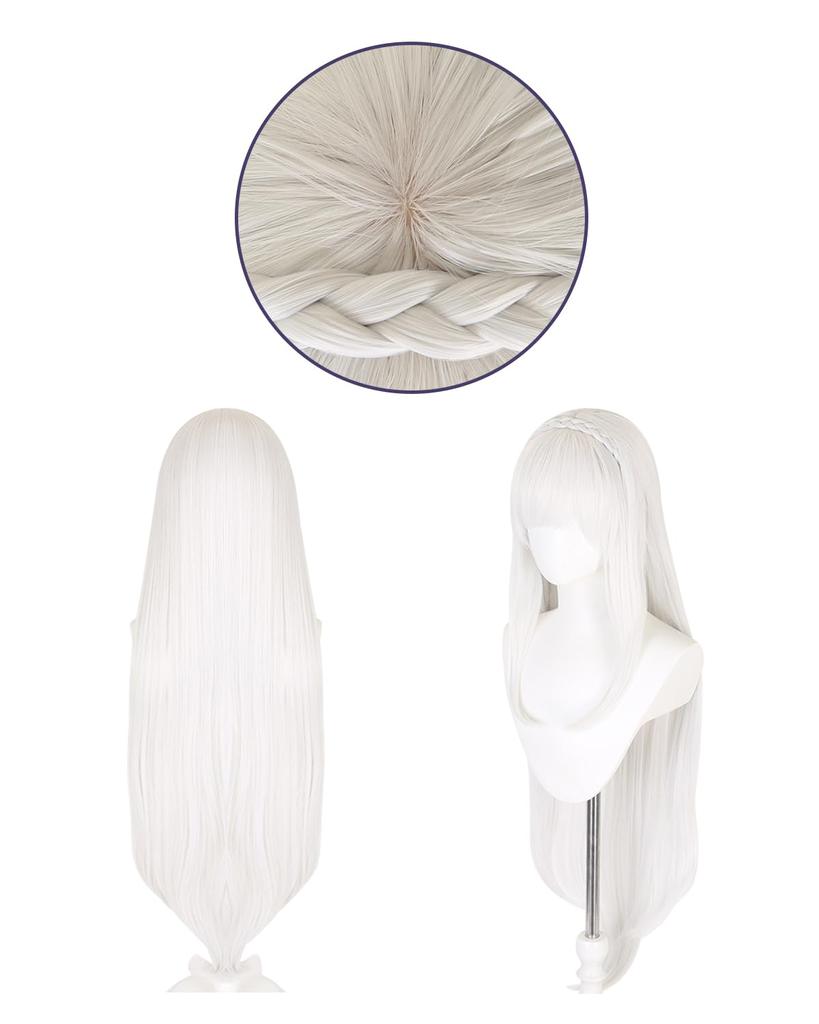 Эмилия Косплей с париком Дух Маг Re Zero Косплей Костюм Взрослый Костюм Культурный Фестиваль Событие Костюм Сценическая Одежда Эмилия Косплей Парик [Kamizu