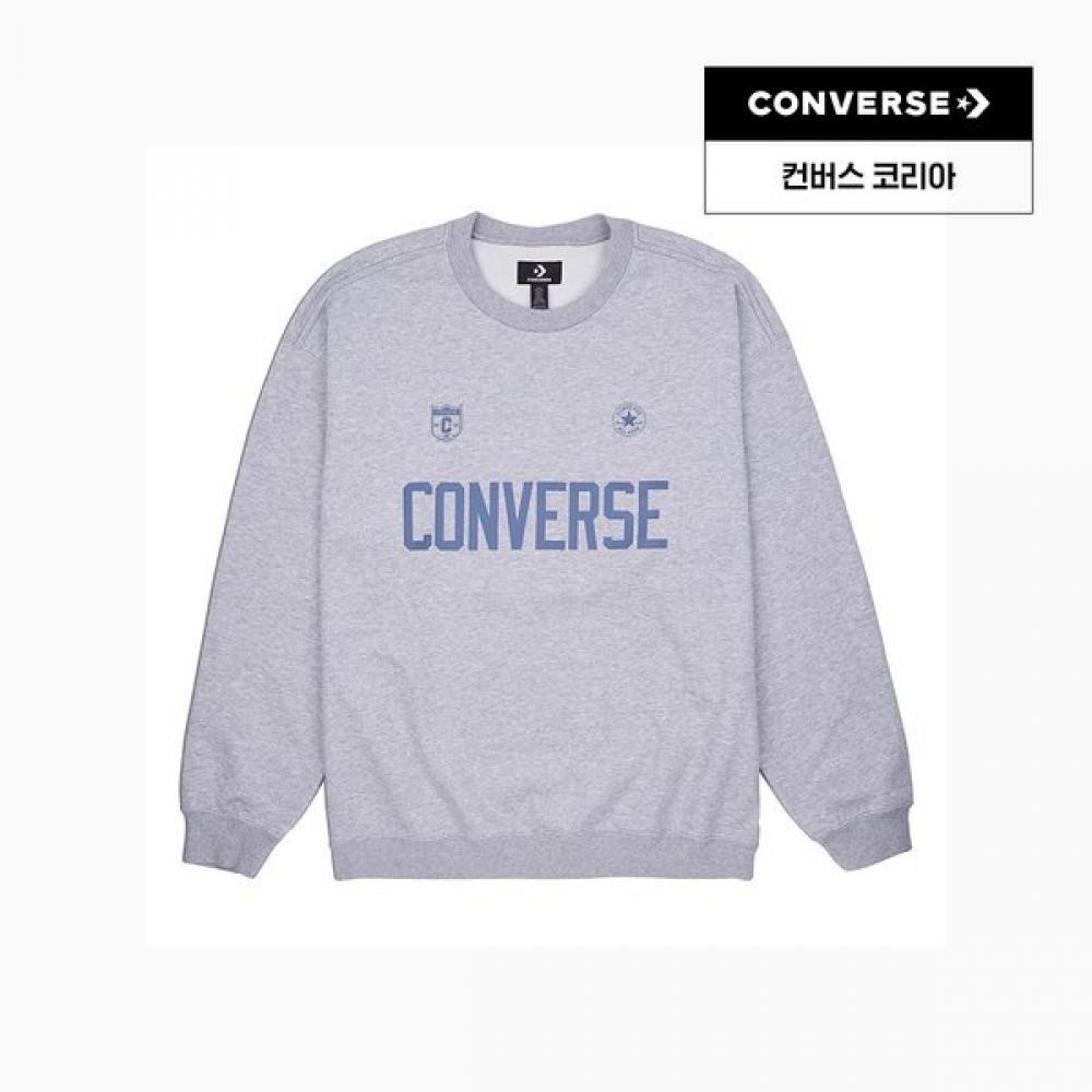 Converse Толстовка Retro Chuck Soccer Crew винтажная серая вересковая 10028409 A02