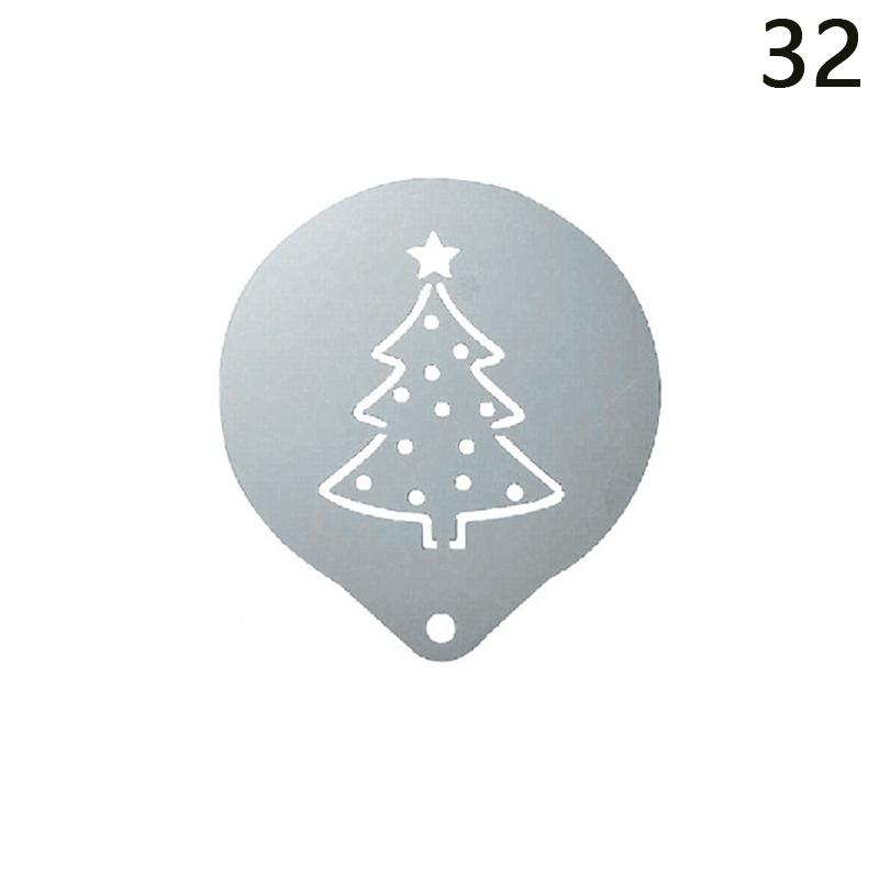 Форма для цветения из нержавеющей стали, необычная модель для штамповки кофе, утолщенный трафарет для распыления кофейной молочной пены