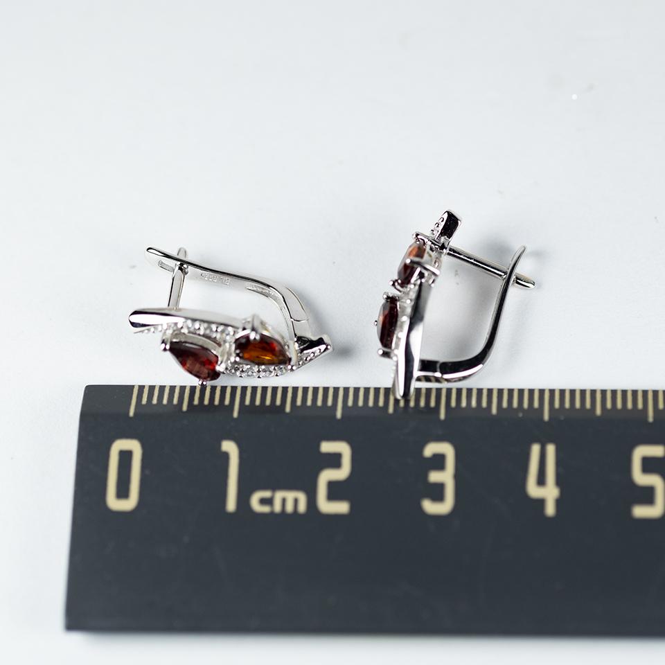 Natural Garnet Jewelry Sets Kits 925 Sterling Silver Clasp Earrings Ring PE 6*4mm Gemstone for Women Birthday Gift 2022