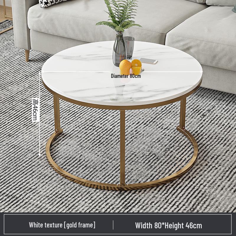 Nordic Minimalist Small Round Coffee Table for Living Room