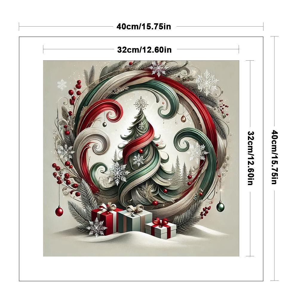 Xmas Printed Cross Stitch Kit DIY 11CT Embroidery Craft Set Home Decor Art