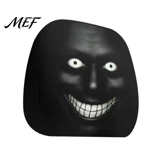 Vehicle Interior Comfort Accessories Halloween Car Headrest Cover, Scary Pattern Print Stretchable Auto Maintenance Supplies Protector, Breathable