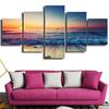 5Pcs 5 Pieces Canvas Wall Art Poster and Print Living Room Seascape No Framed Paintings HD Print Home Decor Pictures 5 Panel