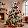 Christmas Festival Decorations Elf Shaking Leg Decoration, Electric Santa Claus Xmas Tree Party Ornament for Tree, cHalf Body Ormament Festive
