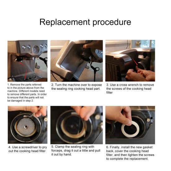 Уплотнение для кофемашины, герметичное, без содержания бисфенола А, безопасное кольцо, прокладка, аксессуары