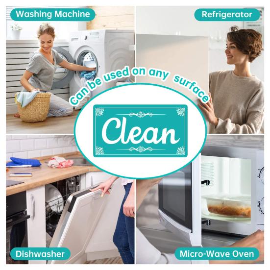 Грязный чистый магнит для посудомоечной машины двухсторонний двусторонний большой прямоугольник с буквами аксессуары для холодильника стиральной машины микроволновой печи кухонные гаджеты