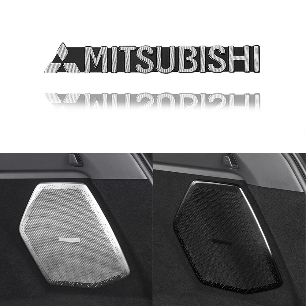 bzdn5 2/4Pcs Car Styling Aluminum Badge Car Audio Decorate Sticker Accessories For Mitsubishi Lancer 9 10 Outlander 3 Asx L200 Pajero