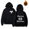 Толстовки с капюшоном Marcus and Martinus для мужчин и женщин, модные повседневные крутые пуловеры, студенческие толстовки в стиле харадзюку для уличной одежды