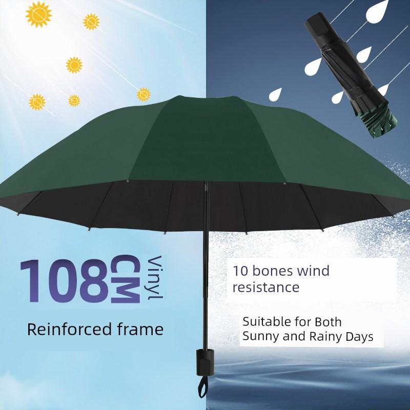 Official Genuine Sunshade Umbrella, Large, Thickened, Reinforced, Foldable, Dual-Use for Sun and Rain, Sun Protection and Rainproof