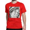 Men Albator Portrait Scar T Shirts Space Pirate Captain Harlock Pure Cotton Tops Novelty Short Sleeve Crewneck Tee Shirt T-Shirt