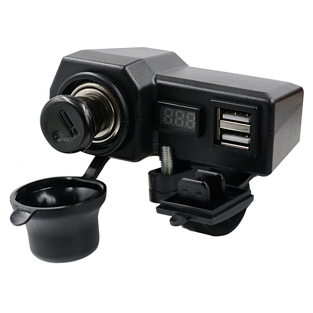 Водонепроницаемый адаптер-прикуриватель 10-24 В, двойная USB-розетка-разветвитель, зарядное устройство, адаптер питания для мобильного телефона, для руля мотоцикла
