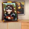 Famous Painting Series Building Blocks Girl Wearing Pearl Earrings Oil Painting Room Decoration Girl Gift Building Blocks