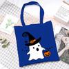 Halloween Printed Shoulder Bag Female Large Capacity Student Canvas Bag Tutoring Shopping Bag